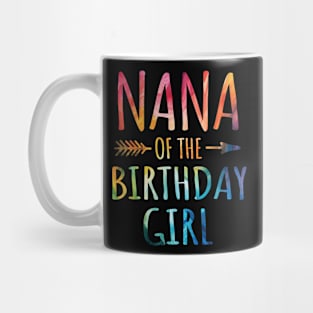 Nana of the Birthday Tie Dye Colorful Birthday Mug